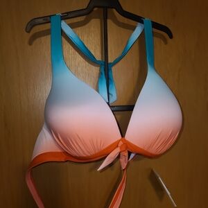 Maurices Blue and Orange Bikini Top